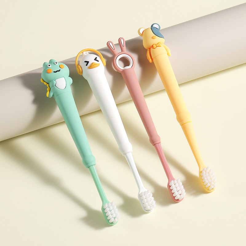 Children Cartoon Ultra Soft Toothbrush 360 Toothbrush Floss Kids Training Toothbrush Theeth Cleaner Dental Care 3-12years Old