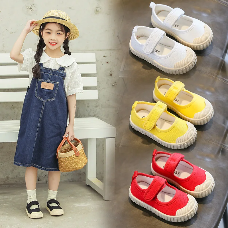 Kids Canvas Shoes for Girls Cute Candy Color Cookie Shoes Soft Bottom Girls Casual Shoes Sneakers Casual Canvas Shoes Zapatos