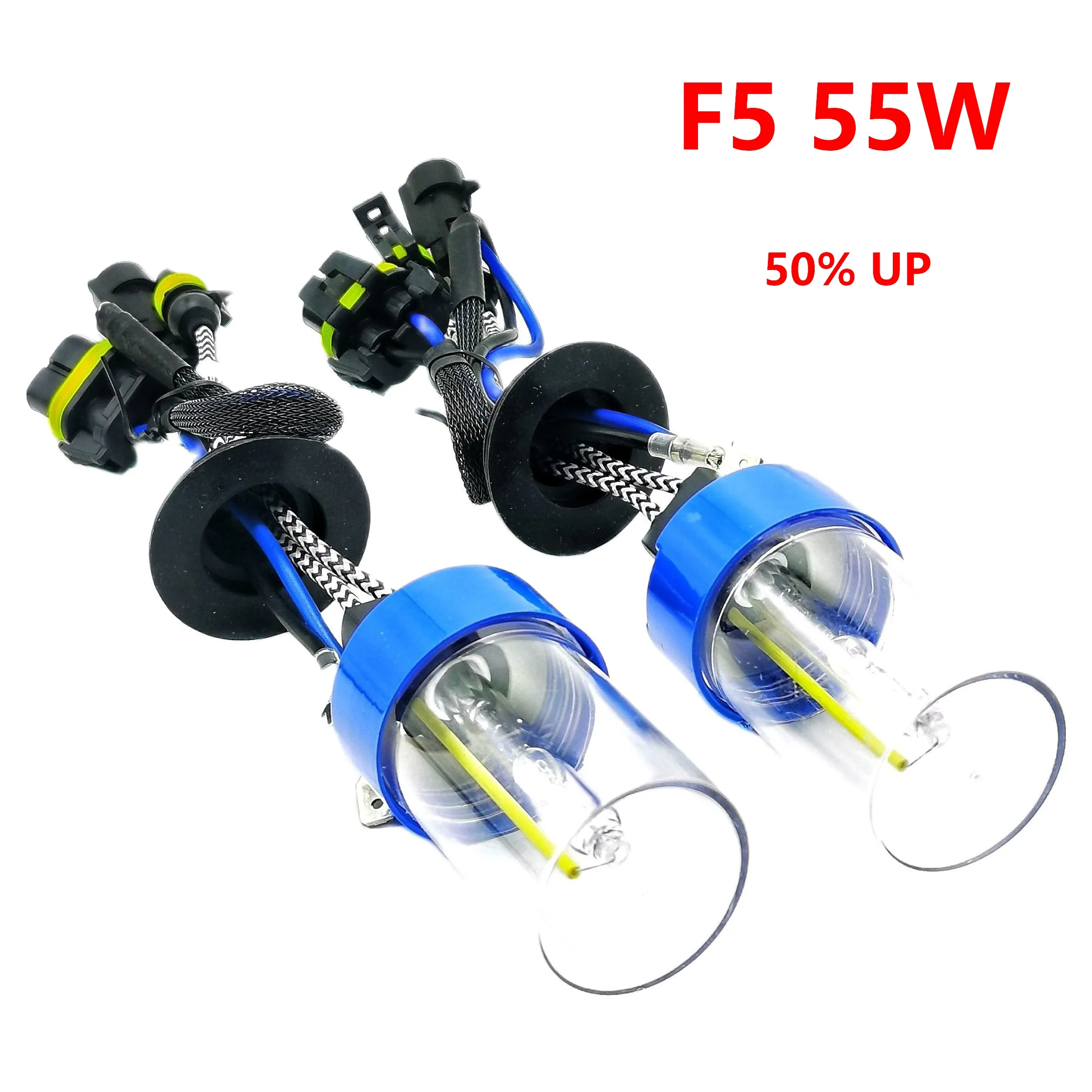 2PCS Premium F5 55W H1 H3 H7 H11 9005 9006 Ceramic AC Xenon Bulbs UP50% Bright 5500LM High Precision 12V Cars HID Headlights