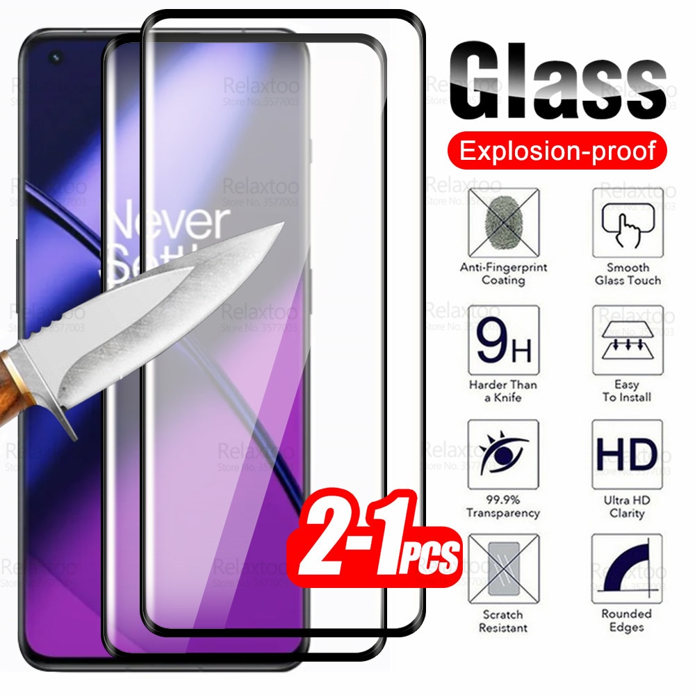 1-2Pcs 9D Full Curved Tempered Glass For OnePlus 11 Screen Protector OnePlus11 One Plus 11 1+11 5G PHB110 Armor Protective Films