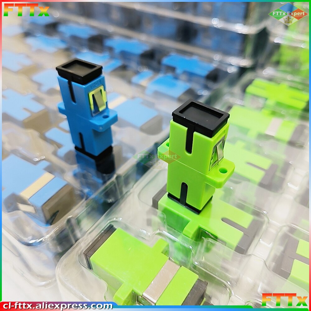 50/100/200pcs SC Fiber Optic Connector Adapter SC / UPC SM Flange Singlemode Simplex SC-SC APC Coupler Wholesale to Brazil