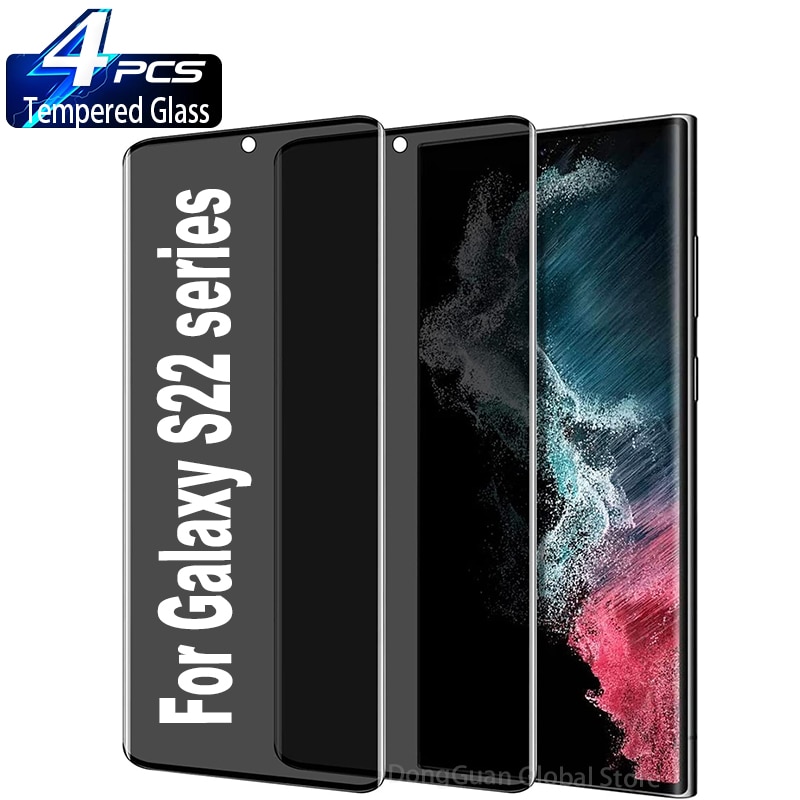 2/4Pcs Anti Spy Tempered Glass For Samsung Galaxy S22 Ultra S22+ 5G Screen Protector Privacy Glass Film
