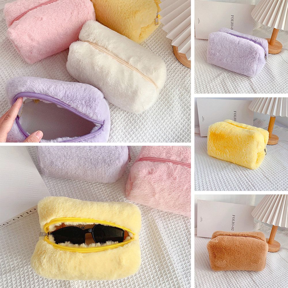 Supplies Kawaii Plush Pencil Cases Canvas Stationery Box Organizer Pouch Pencil Case Schoolbag Shape Storage Pencil Box