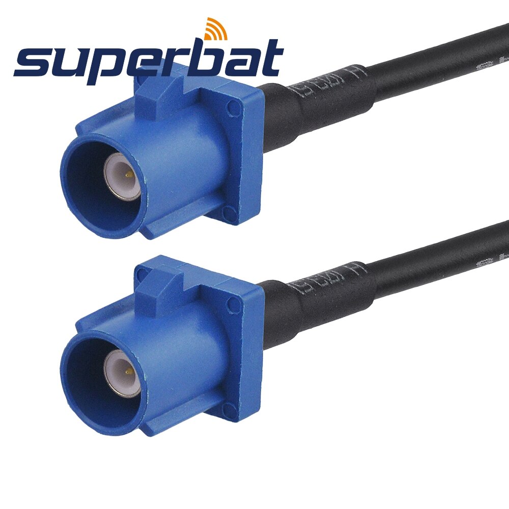 Superbat Fakra Plug "C" Straight to Fakra Male "C" Straight Pigtail Cable RG174 15cm