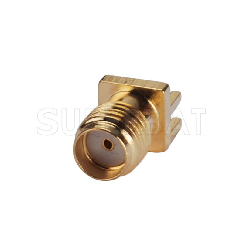 Superbat 10pcs SMA End Launch Female End Launch PCB Mount.062''(1.57mm) Short Version Connector