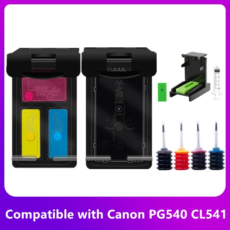 For Canon PG-540 PG540 CL541 CL-541 refillable ink cartridge PG 540 CL541 PIXMA mg3250 MG3255 MG3550 MG4100 mg4150 MG4200 MG4250
