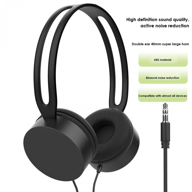 Hd Sound Wired Headset Potable Wired Headphones Bass Hifi Sound Headphones Macaron Color Over-ear Headset Phone Accessories