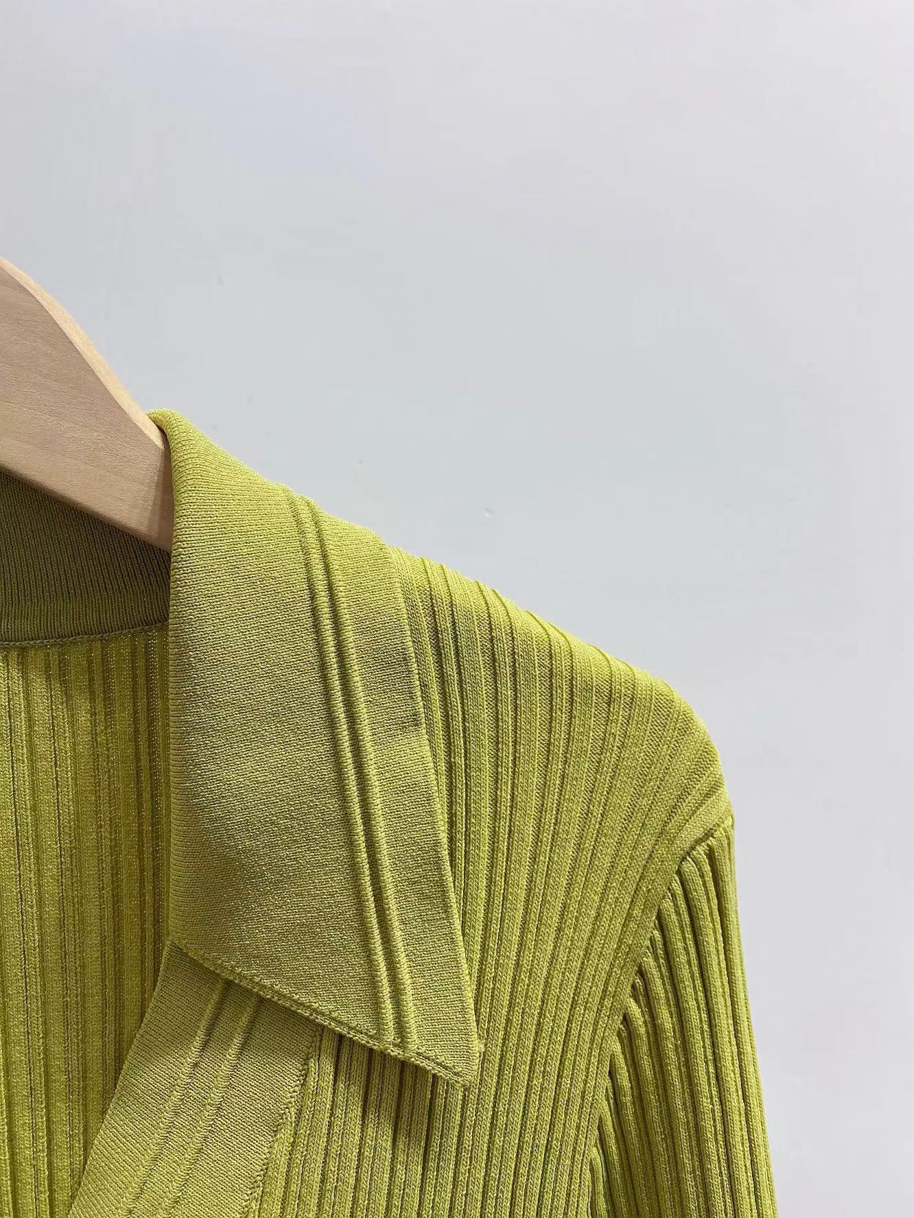 Women's Cardigan Single Breasted Long Sleeve V-Neck Solid Color Slim Spring Summer Knit Sweater