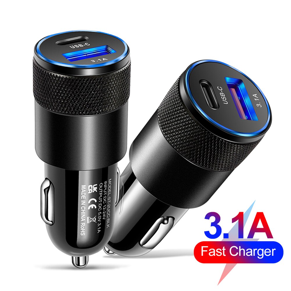 66W USB Cars Charger Quick Charge 3.0 Type C Fast Charging Phone Adapter Cars Charger Mobiles Phone Charger Autos Accessories