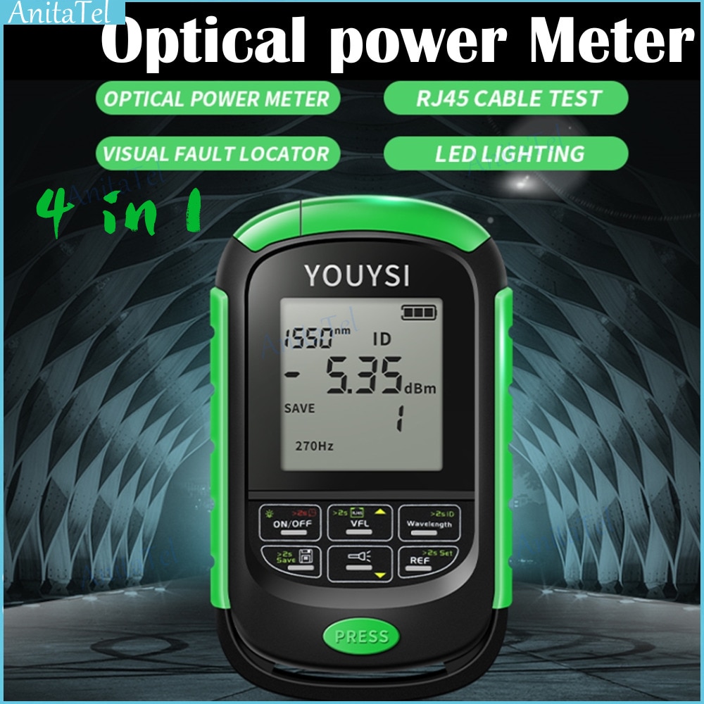 Original 4 in 1 Multifunction Fiber Optical Power Meter 5KM 15KM 30 KM Visual Fault Locator Network Cable Laser Test