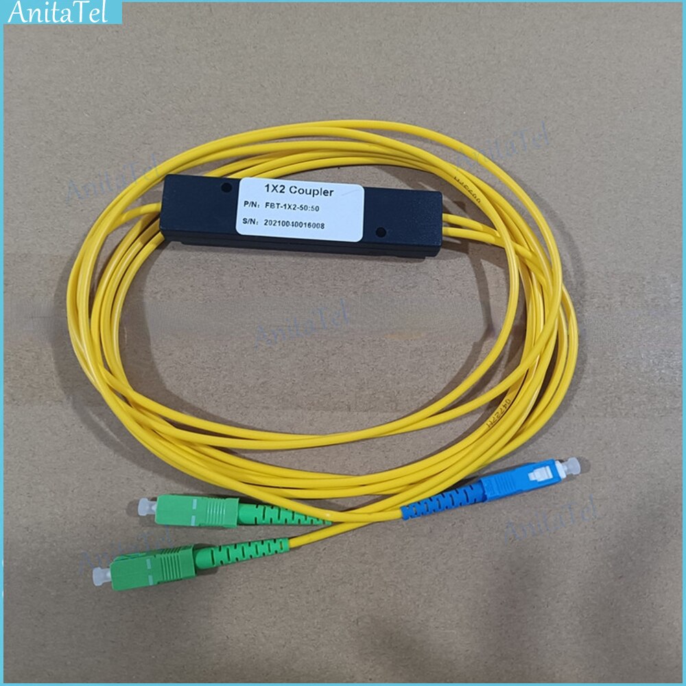 5-10pcs/lot 1X2 SC/UPC SC/APC PLC Singlemode Fiber Optical Splitter FTTH PLC Fabrica Esse Splitter Box SM PLC 1x2 SC/UPC