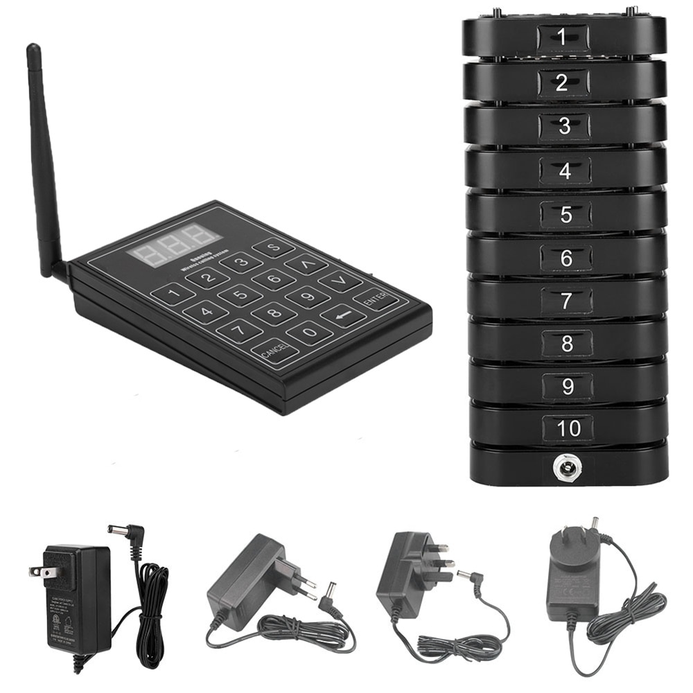 Restaurant Pagers Max 999 Nursery Pager 10,20,30 Waiting Buzzers for Church,Clinic,Food Truck,Hospital,Transport