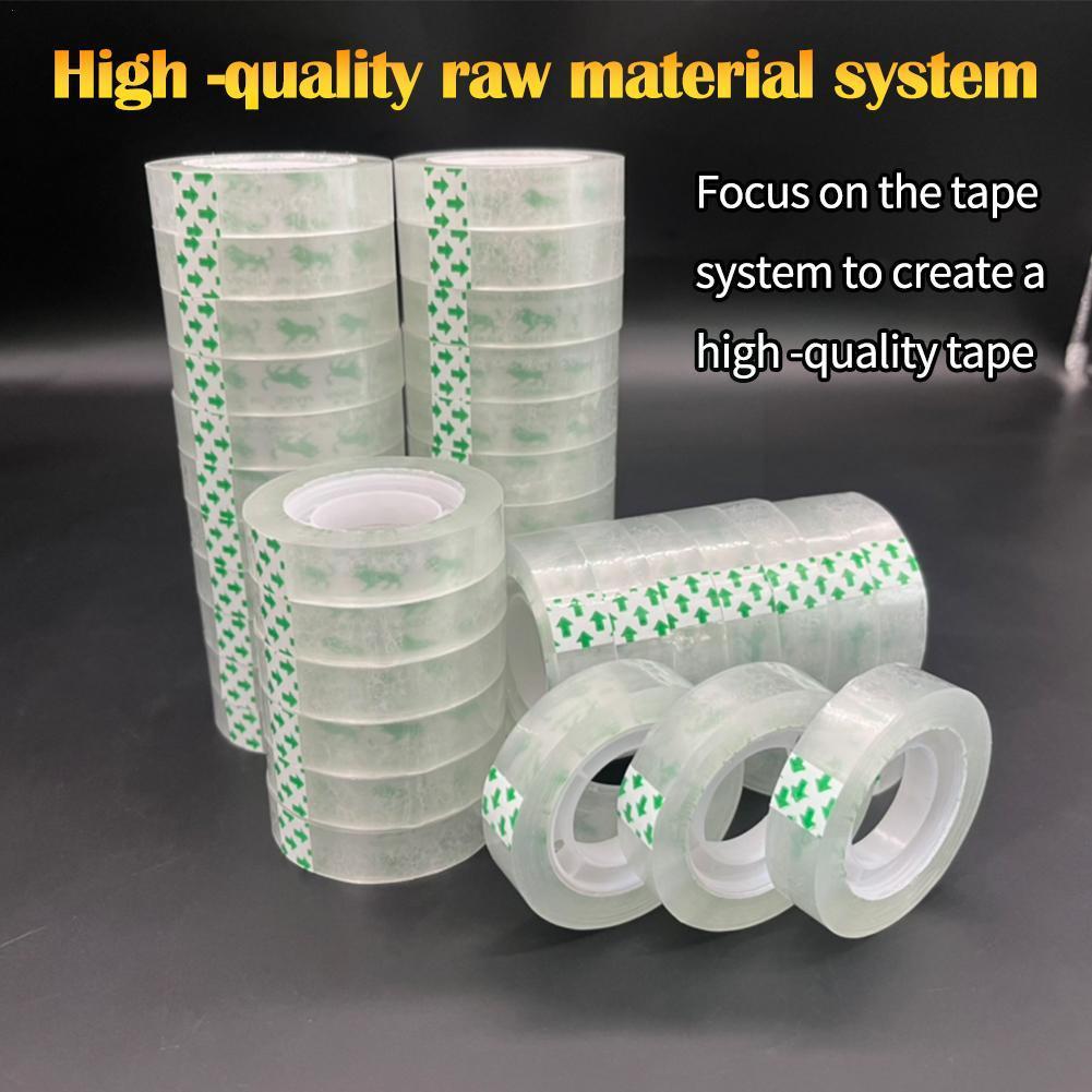 6rolls 18mm/15mm Transparent Tape Students School Office Packaging Diy Repair Supplies Tapes Adhesive Non-marking Tape R5h5
