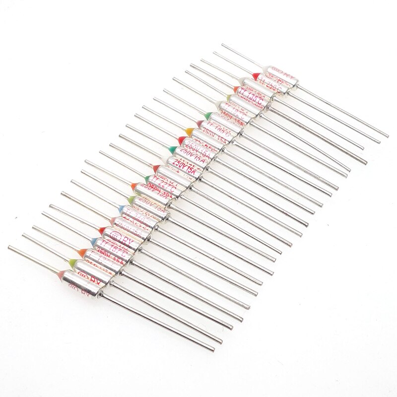 5PCS Micro Thermal Fuse 10A 250V 142 Degrees Tf 142 155 169 172 185 192 216 240 C Mini Temp Metal Shell