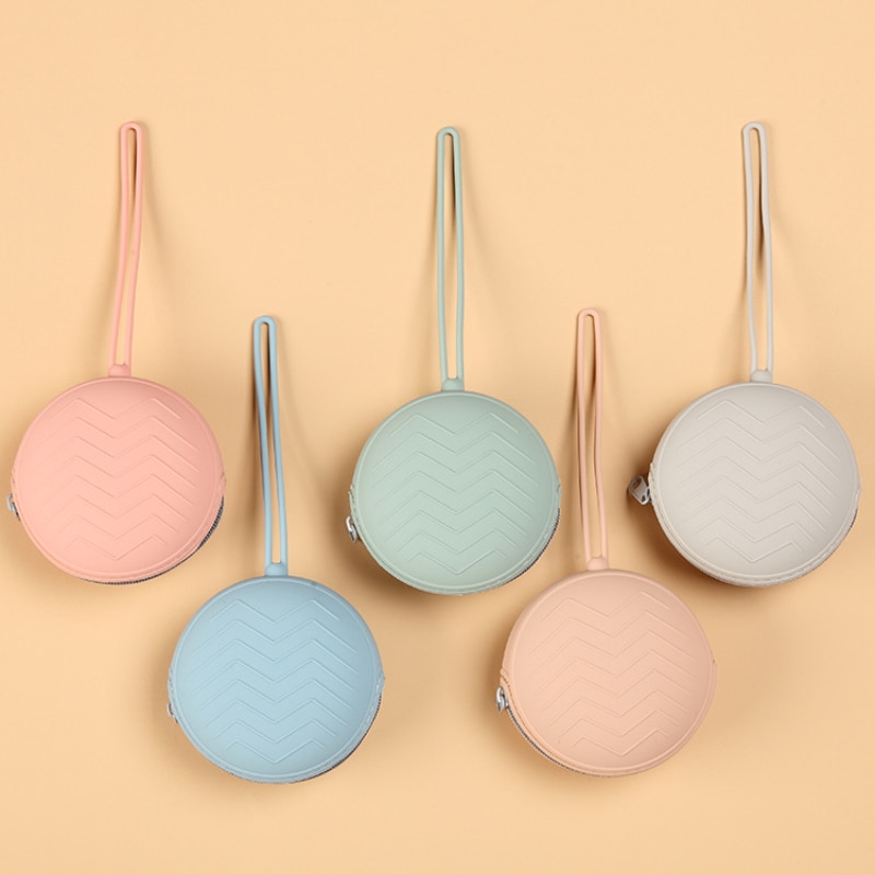 New Silicone Zipper Pacifier Box Baby Travel Portable Soother Container Box Food Grade Nipple Case Newborns Dummy Holder
