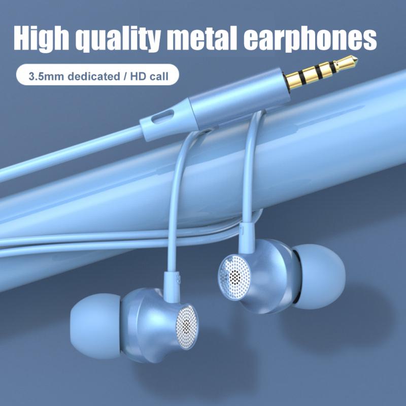 1pcs Earphone In-ear Mic Wire Headset Earbuds Type-c Metal 3.5mm Phone Accessories Gaming Headset Headphones Stereo Earbuds