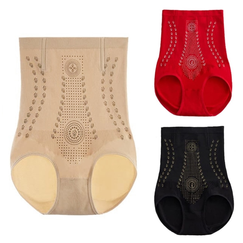 Women Unique Fiber Negative-Ion Panty High Waist Traceless Body Shaper Underwear Drop Shipping