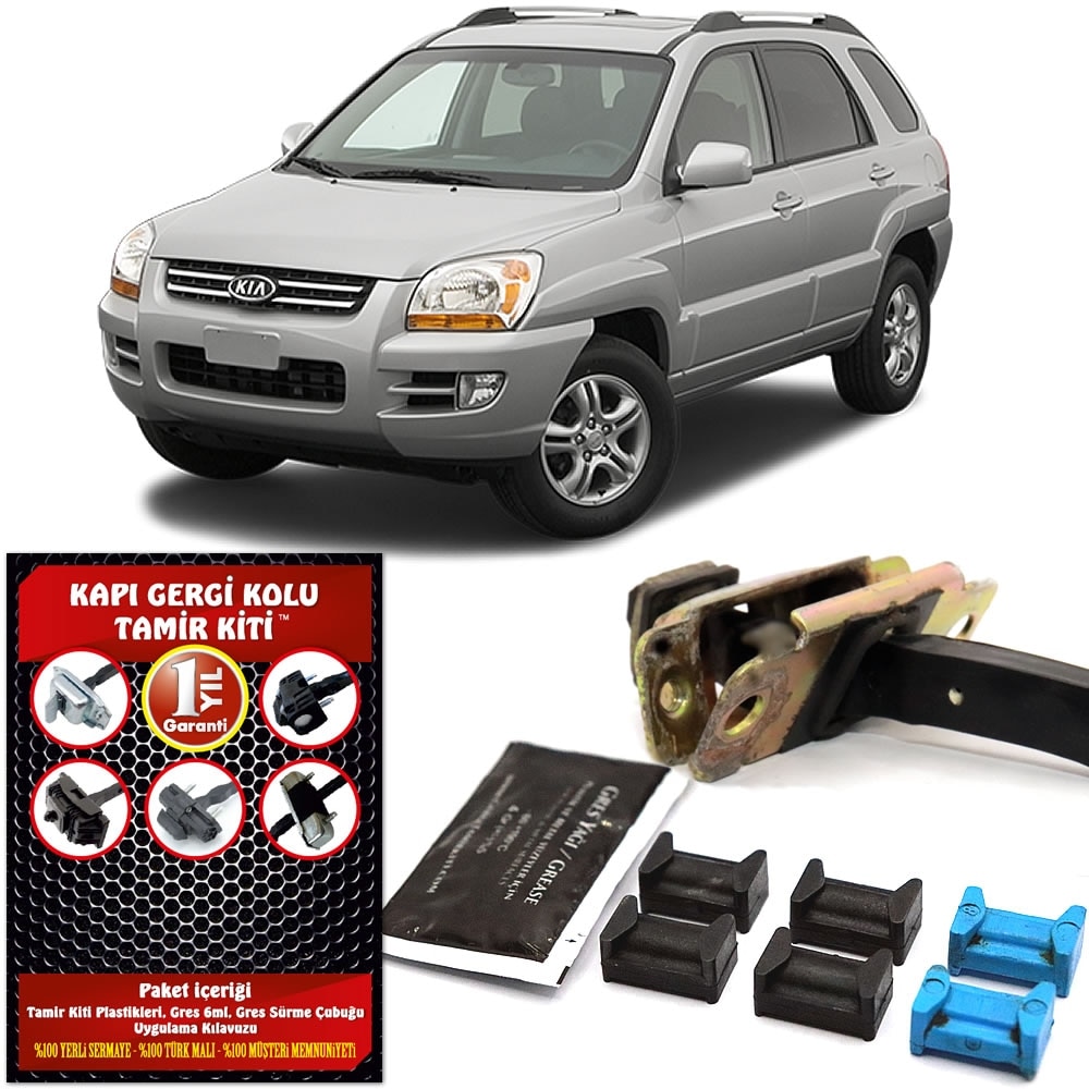Barrer for Kia Sportage Door Tension (Limitör) Repair Kit 2004-2010 - (2 or 4 PCs Set)