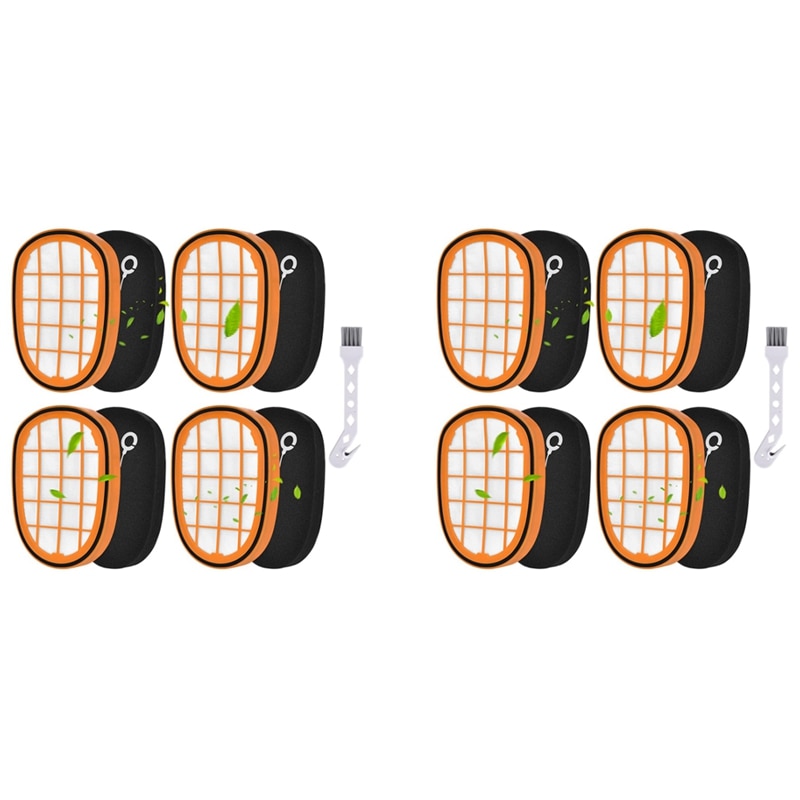 8 Pack Filters For Philips Speedpro Max Aqua Handheld Vacuum Cleaner FC6812 FC6813 FC6822 FC5005/01 Replacement Filters