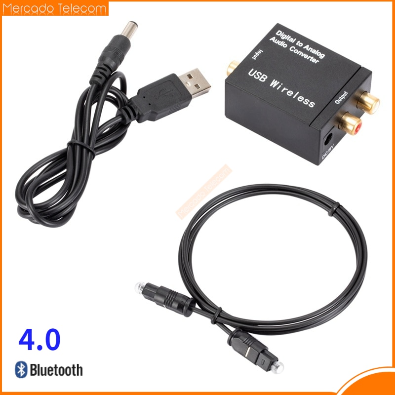Bluetooth-compatible 5.0 Digital To Analog Audio Converter TV Fiber Coaxial Conversion Analog Audio RL Host USB Cable Fiber