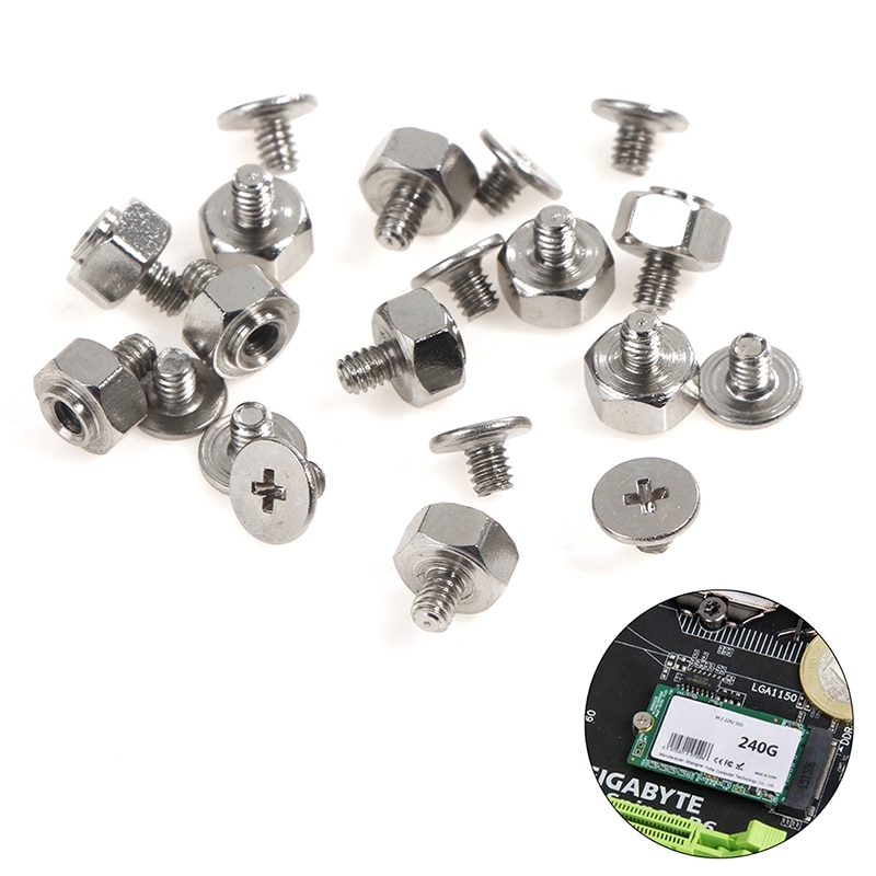 10 Set Hand Tool Mounting Kits Stand Off Screw for ASUS ITX M.2 Motherboard Low Short Screw