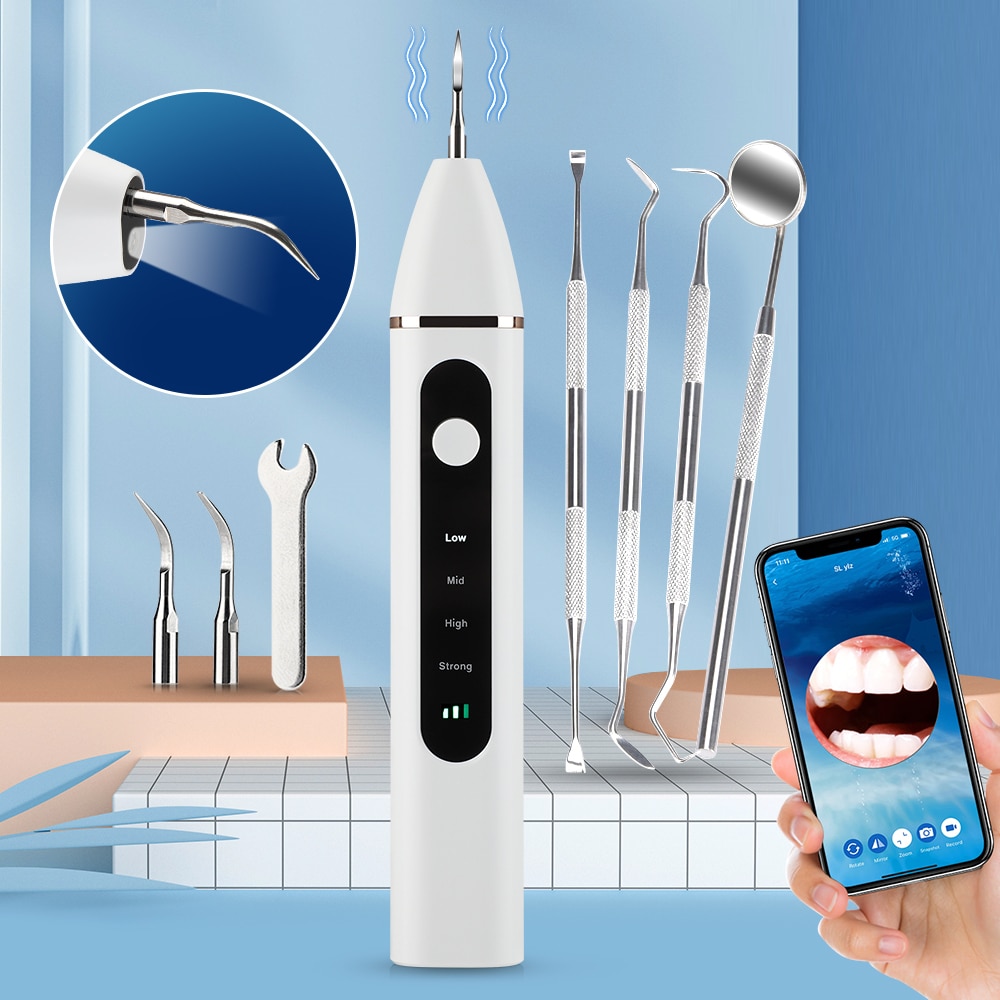 Electric Sonic Wifi Visual Dental Scaler Teeth Whitening Calculus Remover Irrigator Teeth Plaque Cleaner Dental Stone Removal
