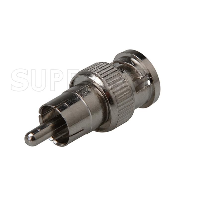 Superbat BNC-RCA Adapter BNC Plug to RCA Male Connector Straight Connector