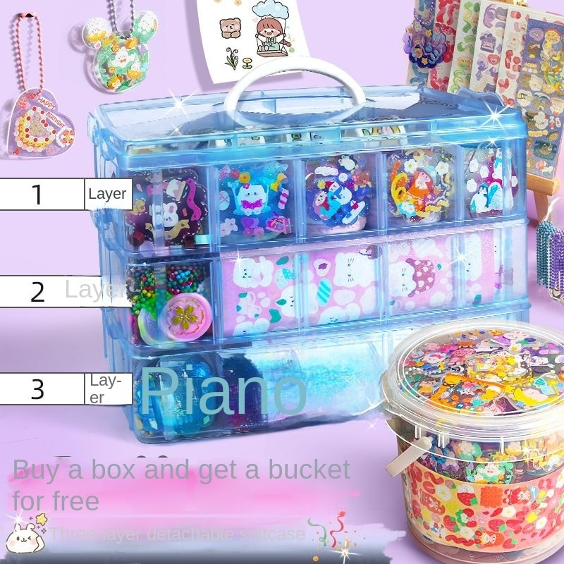 223/287/275/347/739pcs New Goo Card Sticker Set Diy Homemade Children's Hand Account Chain Stationery Pendant Plate Sticker