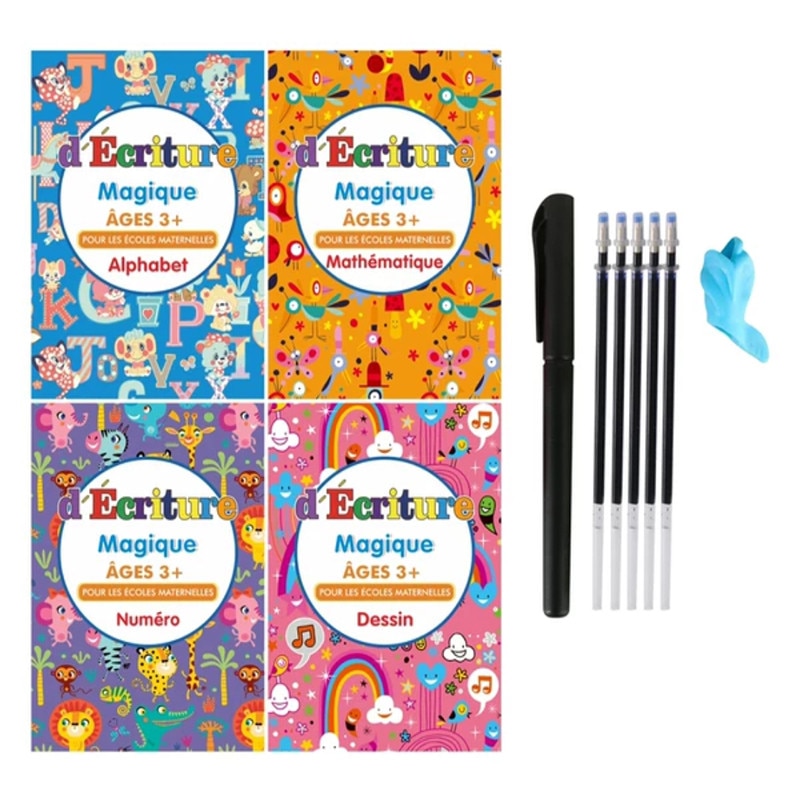 3D French Groove Magic Practice Copybook Children's Book Learning Numbers French Letters Calligraphy Writing Exercise Books