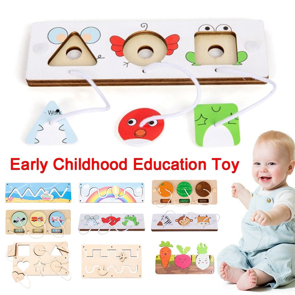 New Montessori Toys Toddlers Baby Puzzle Game Early Childhood Education Wooden Toy DIY Accessories Baby Busy Board