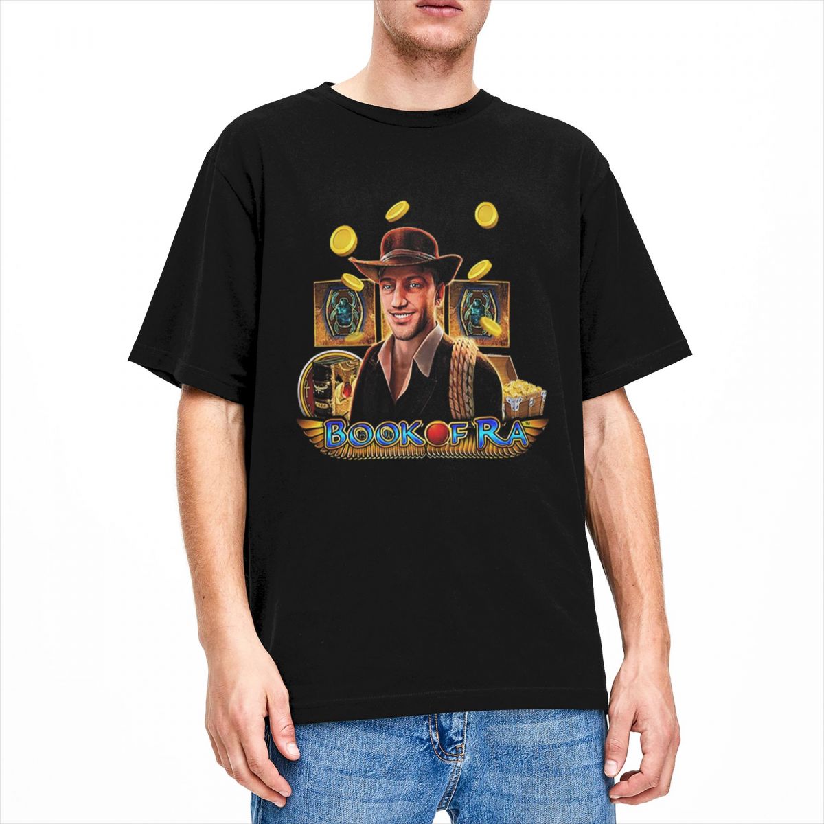 Book Of Ra T Shirts Accessories Men Women Pure Cotton Casual Round Neck Tee Shirt Short Sleeve Clothes Printed