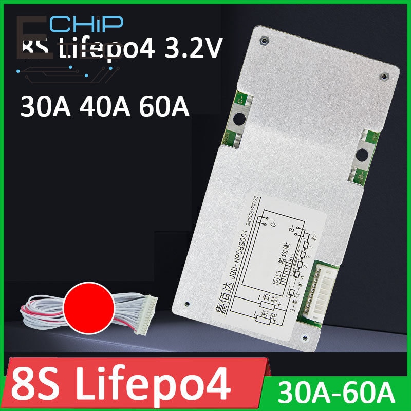 8S 30A 40A 60A Lifepo4 Lithium iron phosphate Battery Protection Board Inverter with Balance Circuits