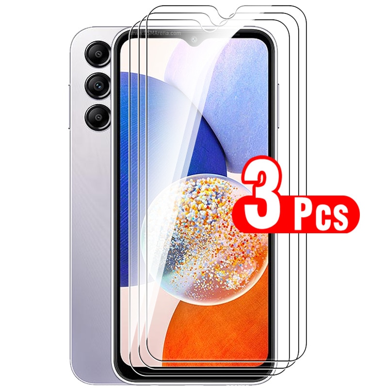 3Pcs protective glass for Samsung Galaxy A14 A 14 14A 5G tempered glass screen protector armor safety protection film 6.6inches