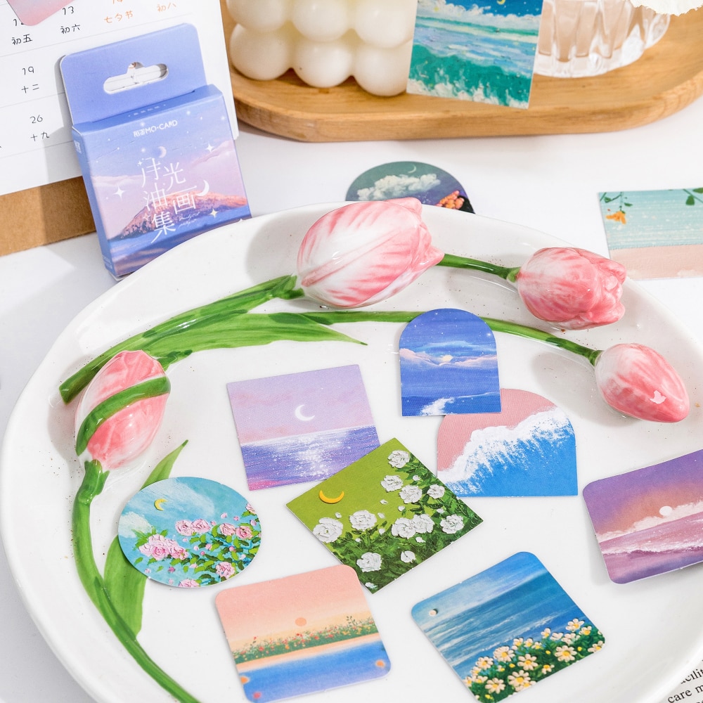 10/25/45PCS Japanese Scenery Sticker Aesthetic Children's Sketchbook Decoraction Scrapbooking School Stationery Supply for 