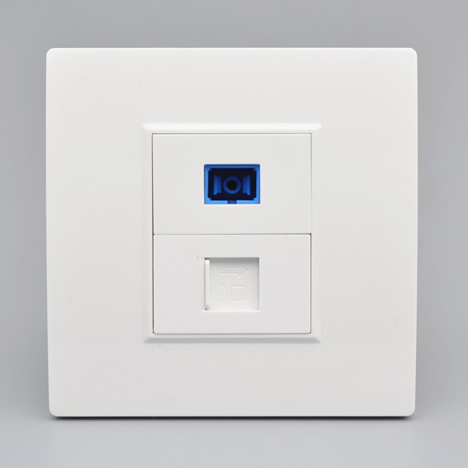 Ethernet Wall Plate Outlet Fittings Jack Panel for Broadband Internet Connection
