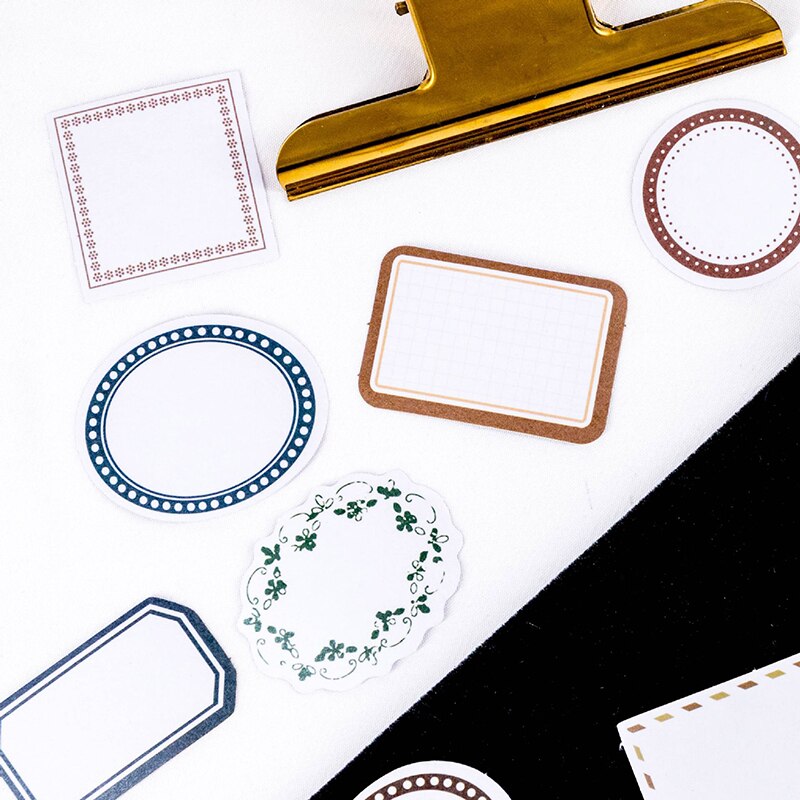40 pieces Sticker bag simple art label retro hand account material sticker diy decoration stickers scrapbooking 6 models