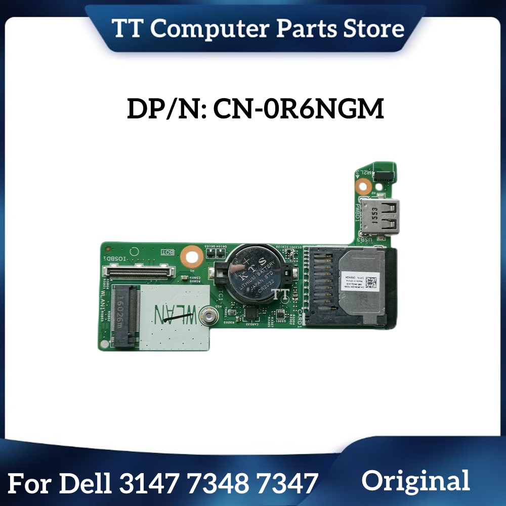 TT New Original For DELL Inspiron 3147 7348 7347 USB WLAN Board SD Reader Card R6NGM 0R6NGM 13853-1 Cottonwood IO Card Fast Ship