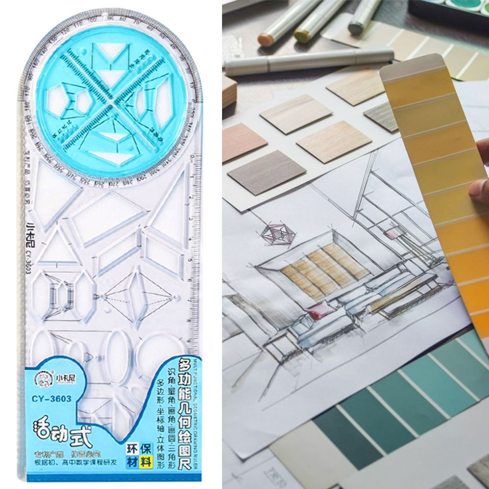 Creative Stationery Gift School Office Supplies Ruler Protractor Learning Measuring Tool Geometric Drawing