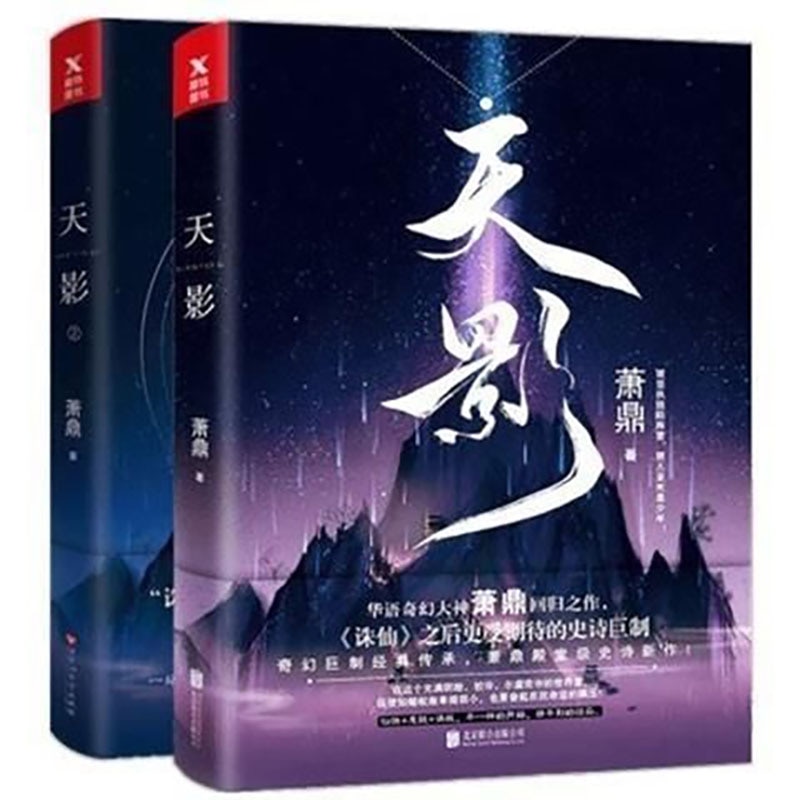 Tianying 1+2 full set of 2 volumes of Xiao Ding's youth fantasy new martial arts best-selling novel, killing immortals, boo