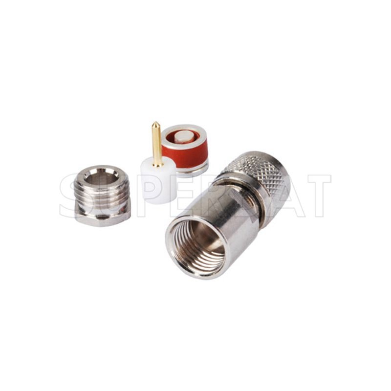 Superbat 10pcs Mini-UHF Clamp Male RF Coaxial Connector for Cable RG58, RG400,RG142,LMR195