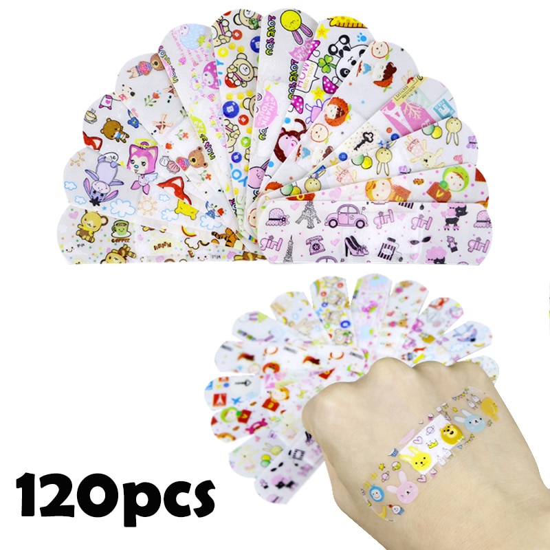 10/120pcs Transparent Medical Patch Waterproof Wound Bandages Cute Breathable First Band Aid Medical Adhesive for Kids
