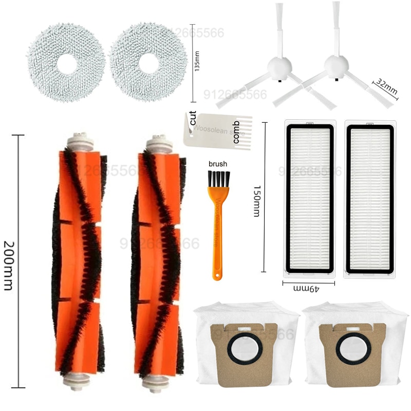 Main Brush Side Brush Hepa Filter Mop Rag For Dreame Bot L10S Ultra Robot Vacuum Cleaner Dreame Bot L10S Spare Parts Accessories