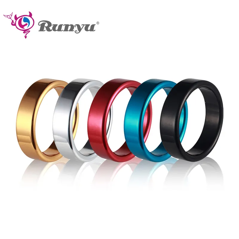 Runyu Metal Men's Cock Erection Ring Adult Scrotal Ejaculation Delay Restraints Male Penis Headers Sex Aids Training Suppli