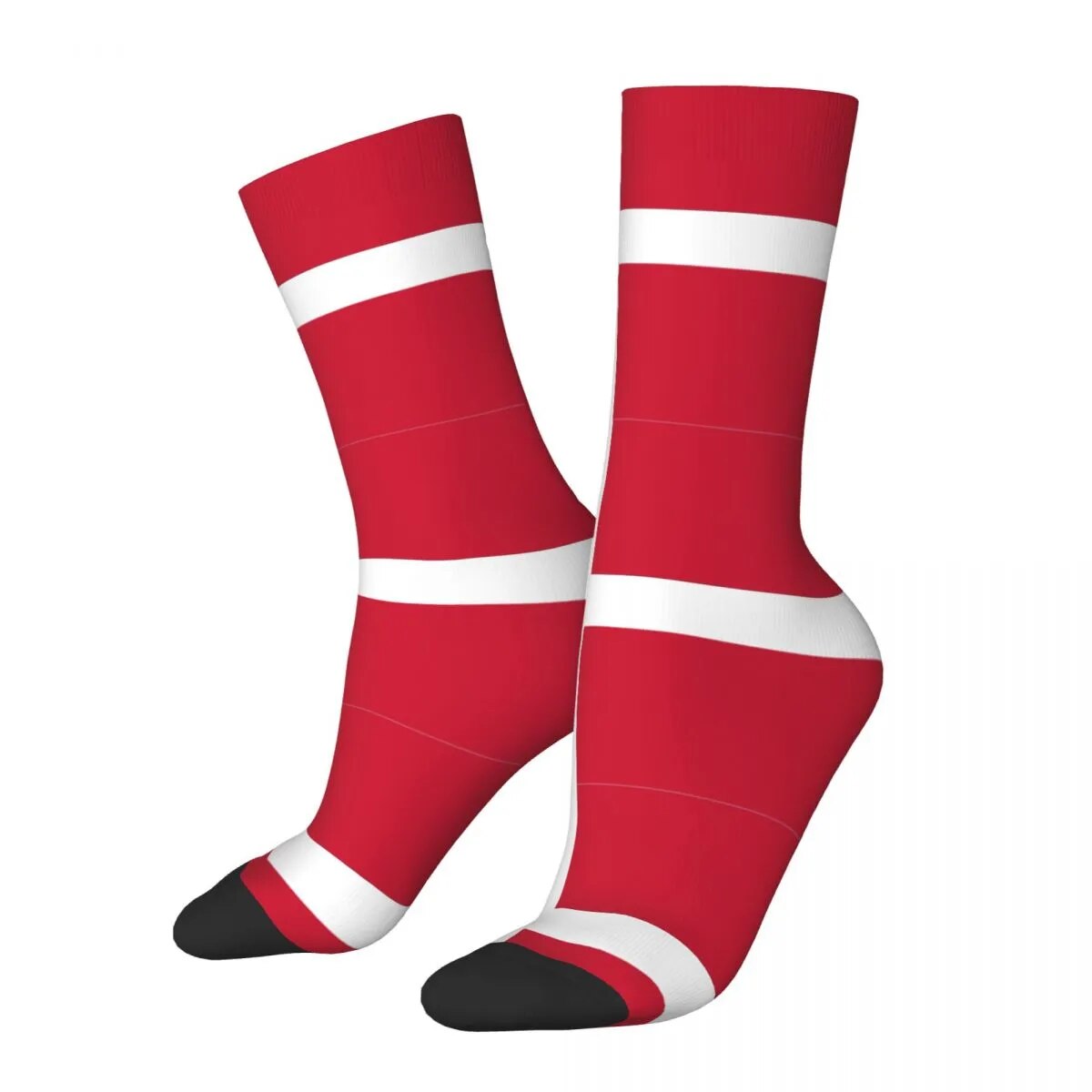 Funny Sock for Men Denmark Hip Hop Harajuku National Flag Happy Quality Pattern Printed Boys Crew compression Sock Novelty Gift