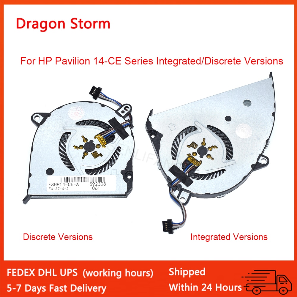 Genuine New For HP Pavilion 14-CE Series Integrated/Discrete Versions Laptop CPU Cooling Fan 4Pin 7J1750
