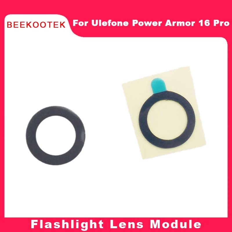 New Original Ulefone Power Armor 16 Pro Flashlight Glass Lens Camera Lens With Adhesive For Ulefone Power Armor 16 Pro Phone