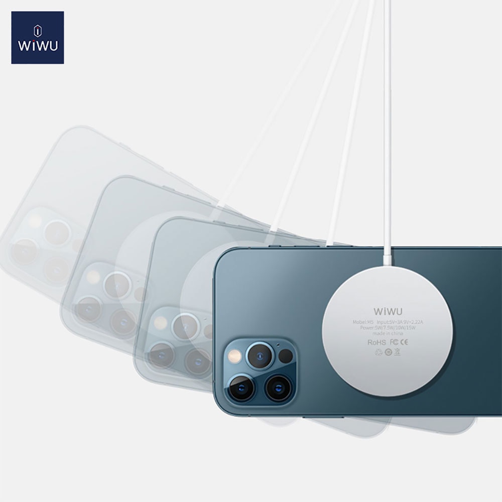 WiWU 15W Magnetic Wireless Charging for iPhone 13 14 14Pro 14Pro max Fast Charge QI for Magsafe Charging Case for Airpods Pro