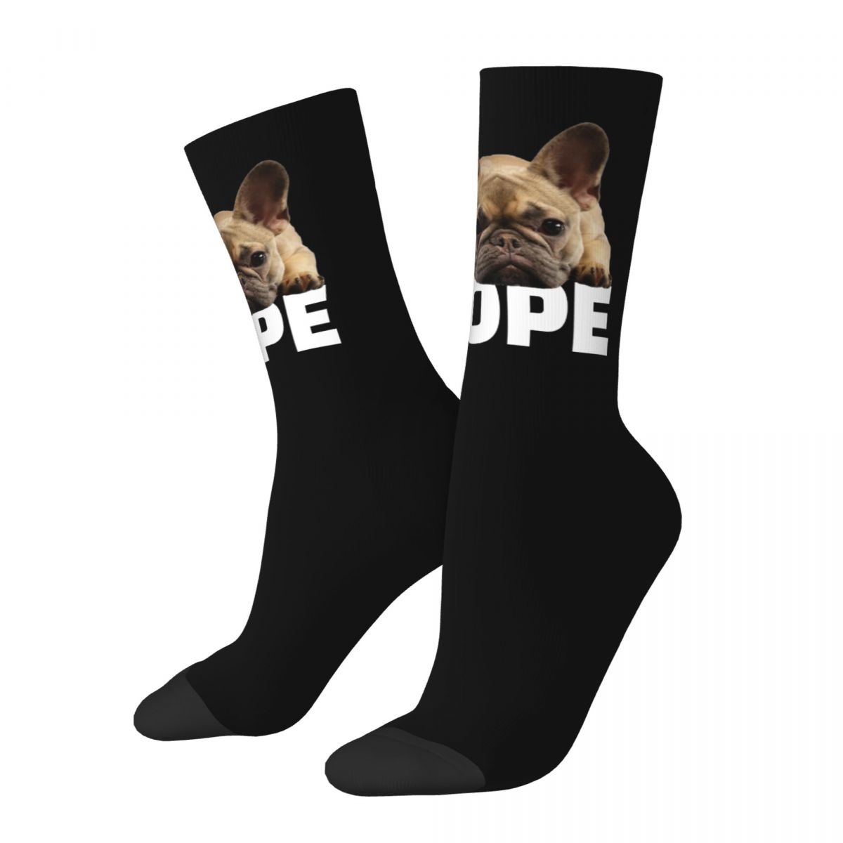 Hip Hop Retro Puppy Crazy Men's compression Socks Unisex French Bulldog Strong Mini Dog Seamless Printed Funny Sock Boys Gi