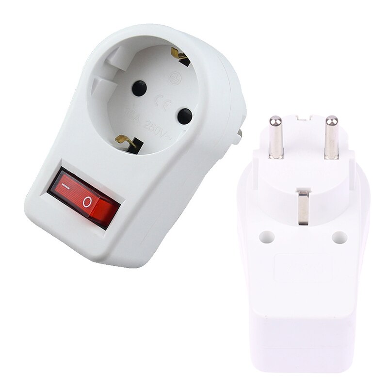 1Pc EU Extend Socket 16A 250V Expansion Socket Power Extension Plug Converter