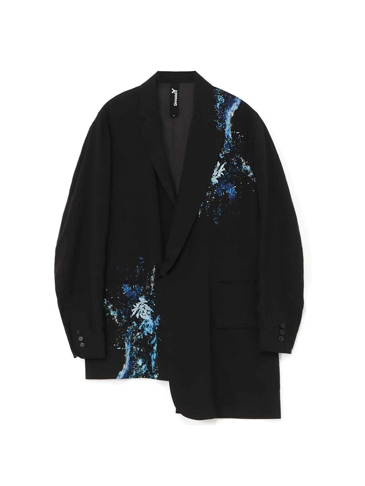 Bilateral Asymmetry design Unisex blazers yohji yamamoto men homme GroundY blazers oversied jacket for man's clothes for wo